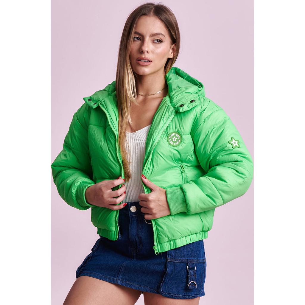 Jaqueta Feminina Puffer Planet Girls Verde