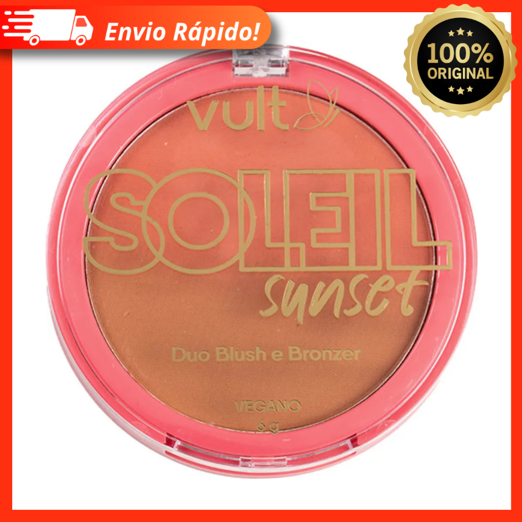 Pó Compacto Soleil Sunset Duo Blush e Bronzer 6g – Vult