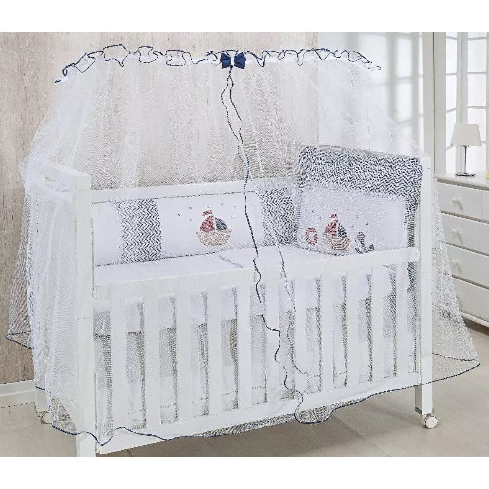 Mosquiteiro para Berço Padrão Americano e Nacional Tela Mosqueteira Tule Bebe Cortinado Rede Proteto