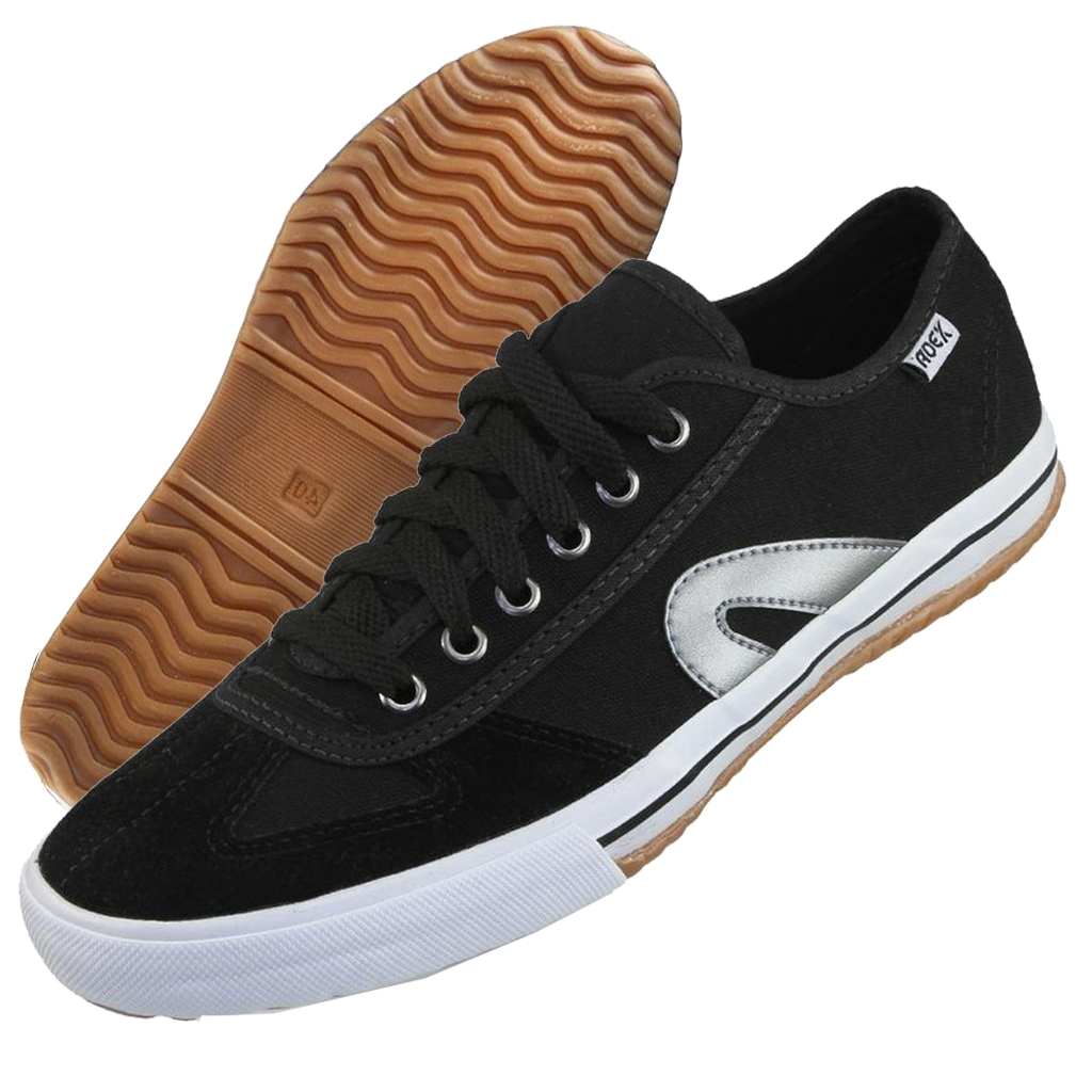 Tênis Adex  Masculino de Futsal Casual Vulcanizado Confortável Preto / Branco / Preto-branco