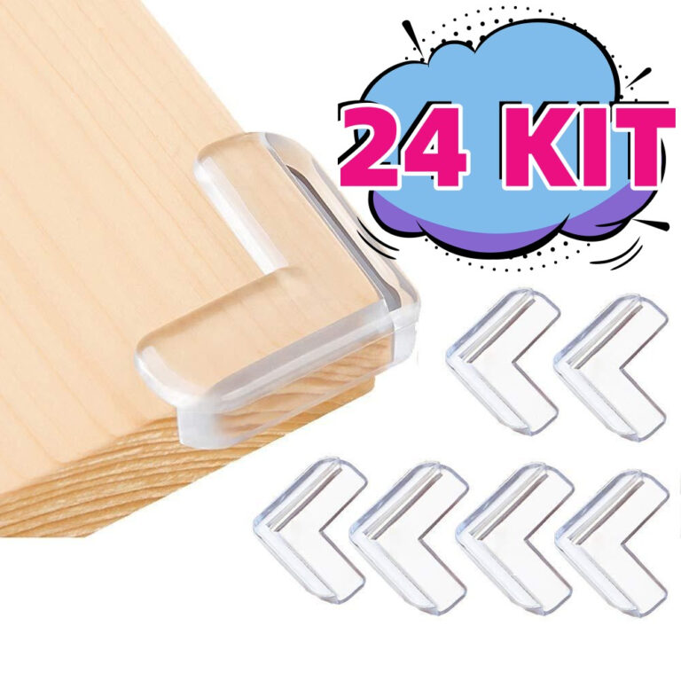 kit 24 Protetores De Quina Silicone Redondo Para C
