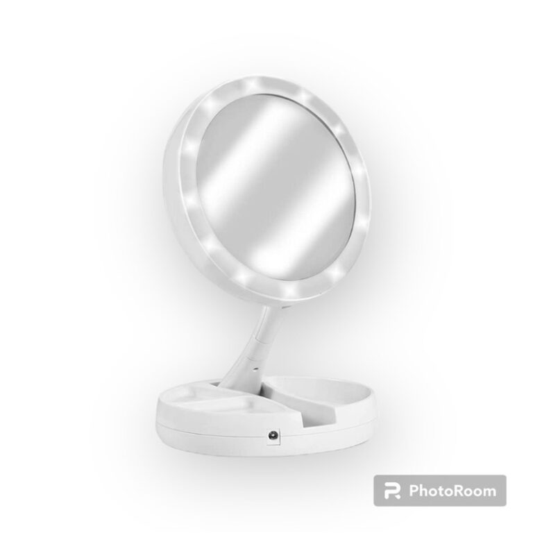 Espelho LED dupla face 10x USB ou pilhas bivolt