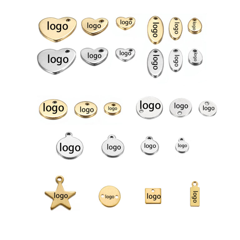 Pingente de logotipo de aço inoxidável com logot
