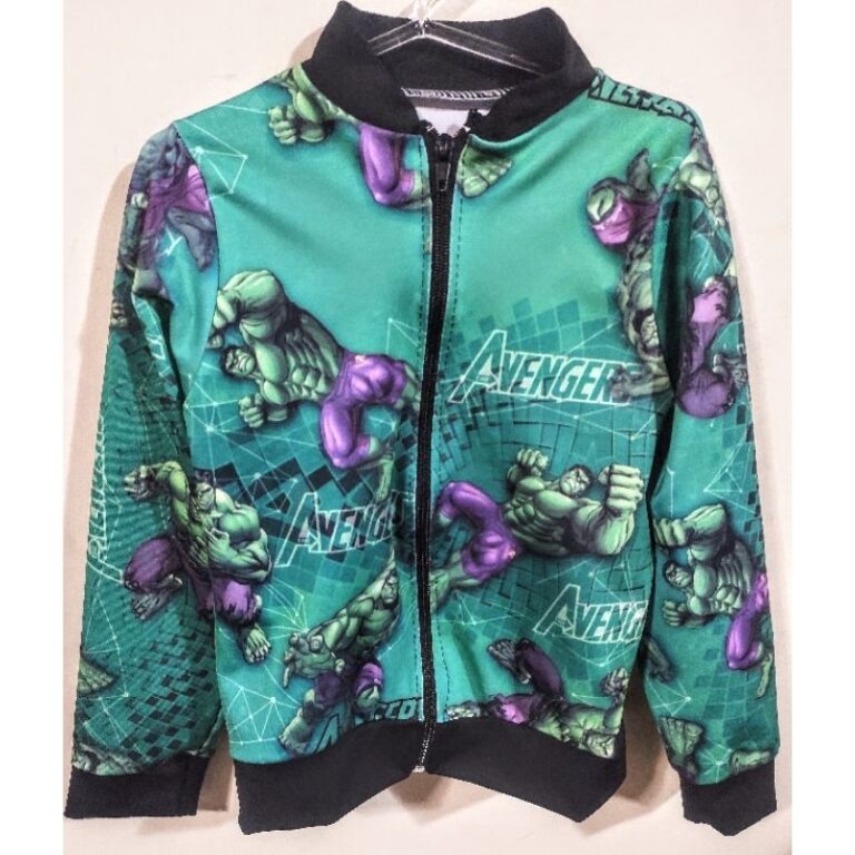 Jaqueta Bomber Infantil Personagem Hulk Avengers