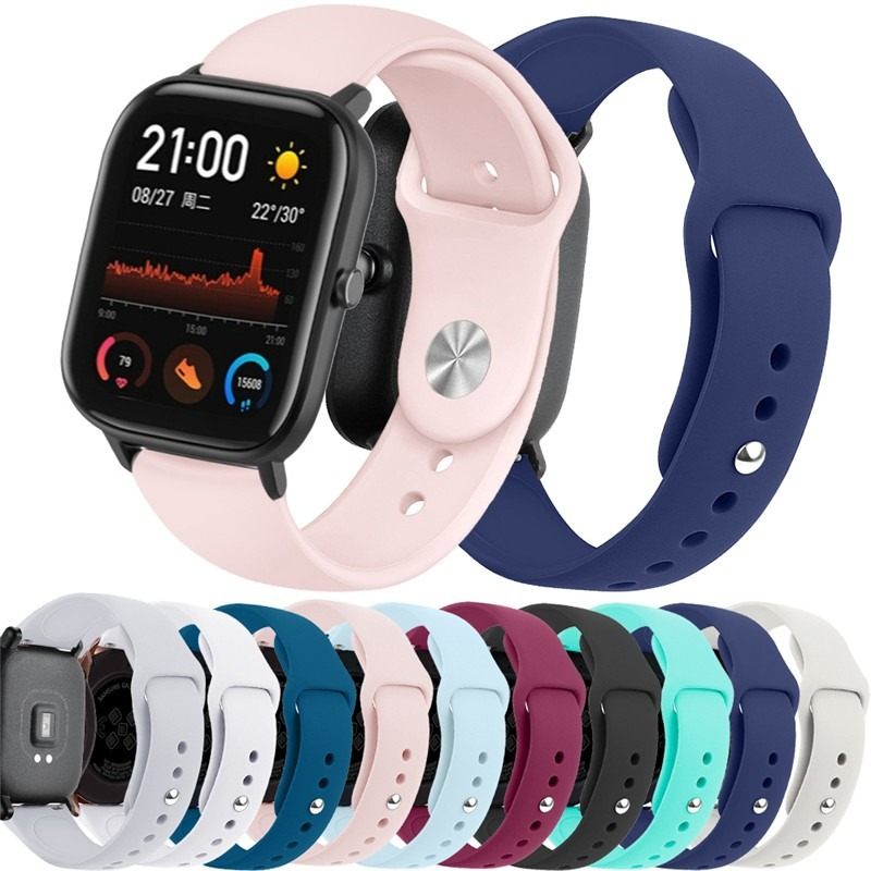 Pulseira para Amazfit Gts 4 3 2 2e Mini Bip S Bip 3 /Lite /U Pro/Gtr 42mm/Galaxy active 1 2 20mm