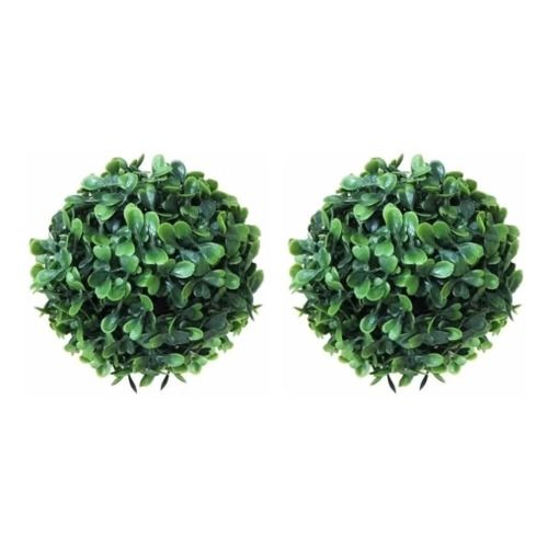 Kit 2 Bolas Buchinho De Grama 13cm Artificial Verd