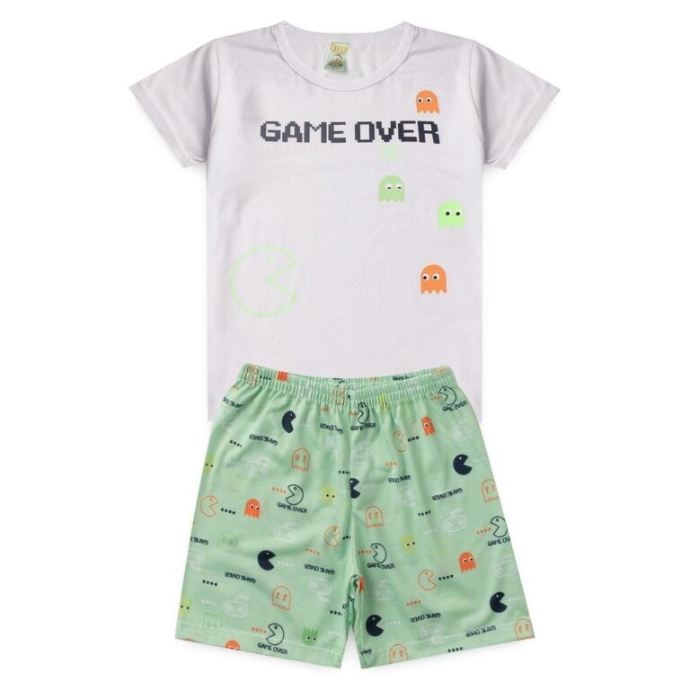Pijama Infantil Menino Verão Divertido com a Esta