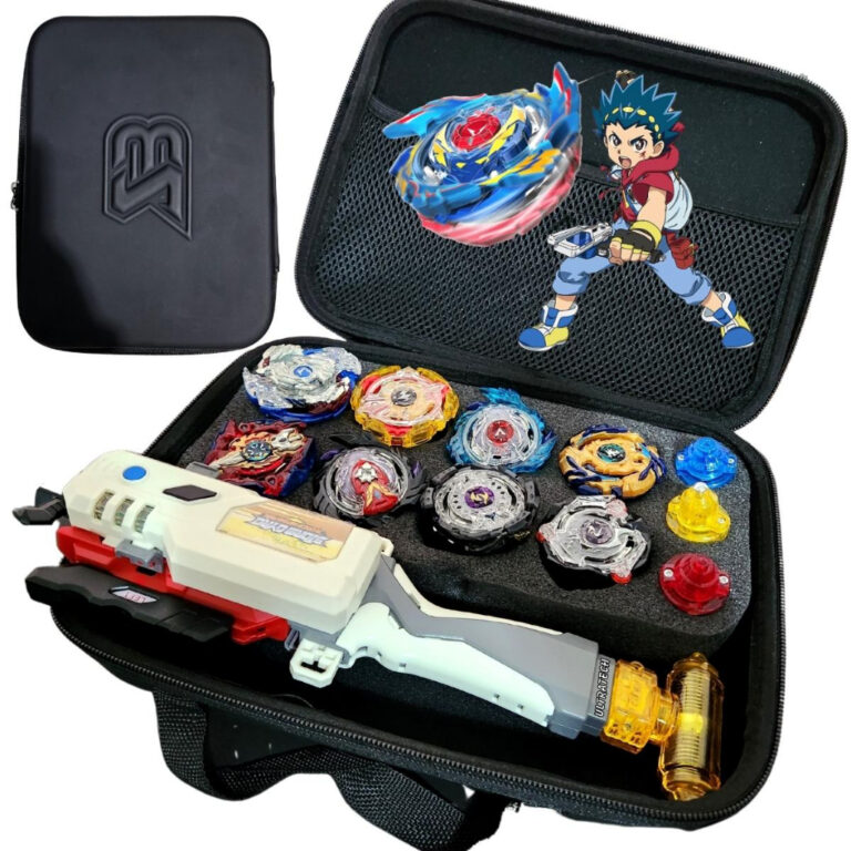 Beyblade Maleta Kit Com 8 Beyblade + Lançador Dup