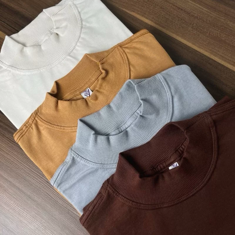 Tshirt Gola Alta Feminina Lisa 100% Algodão Blusa Casual Estilosa