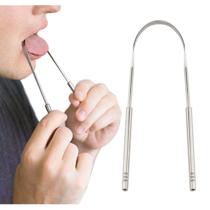 2 Peças Limpador De Língua Raspador De Língua E