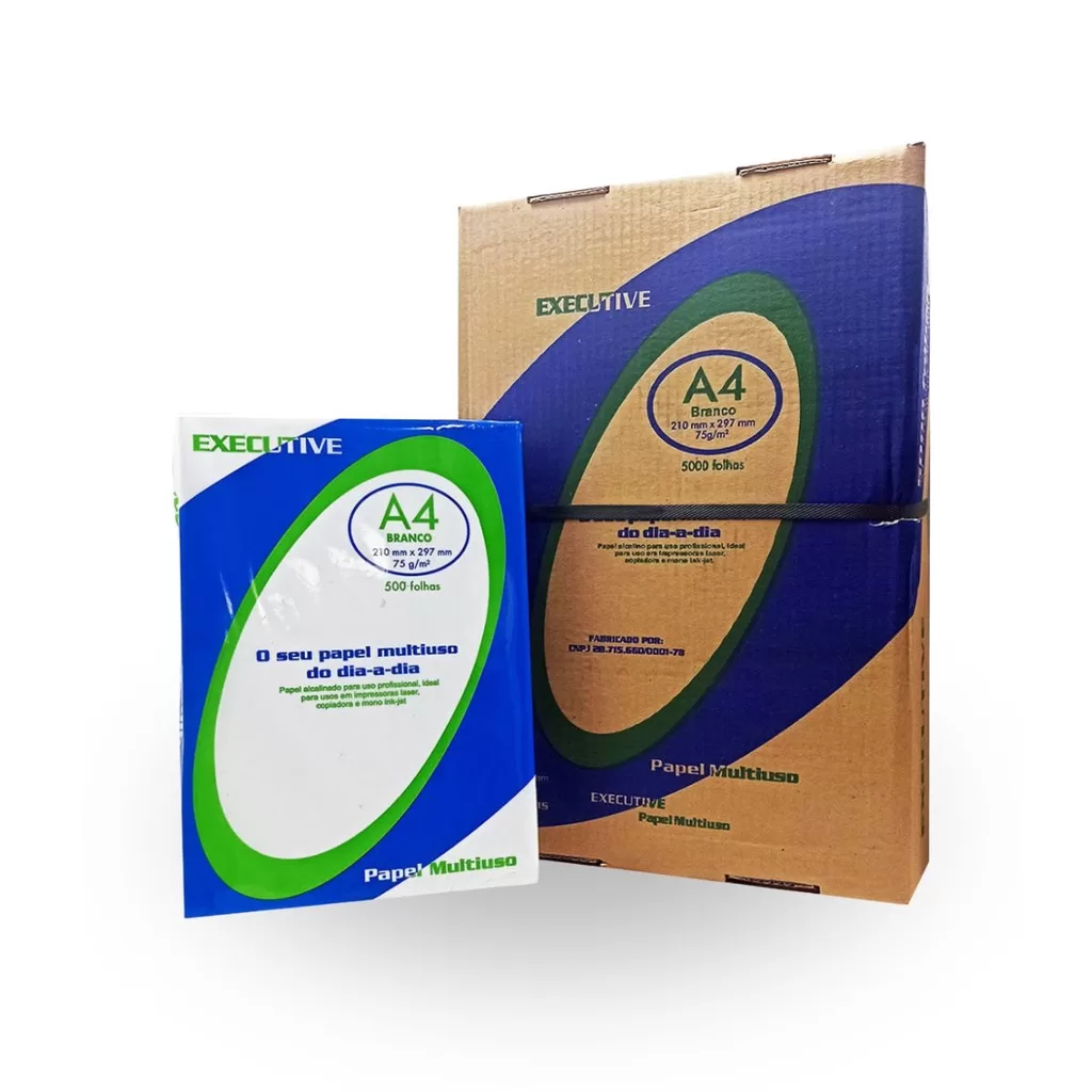 Caixa Folha Sulfite A4 Padrão Papel Para Impressão 5000 Folhas