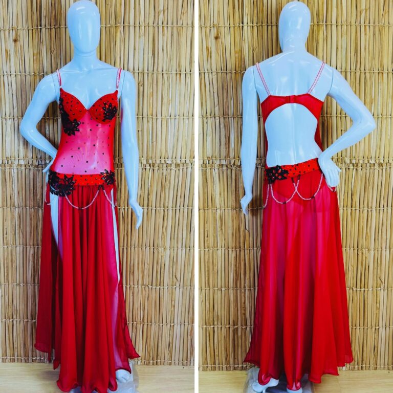 Dança do Ventre Traje Bordado Completo com Body &