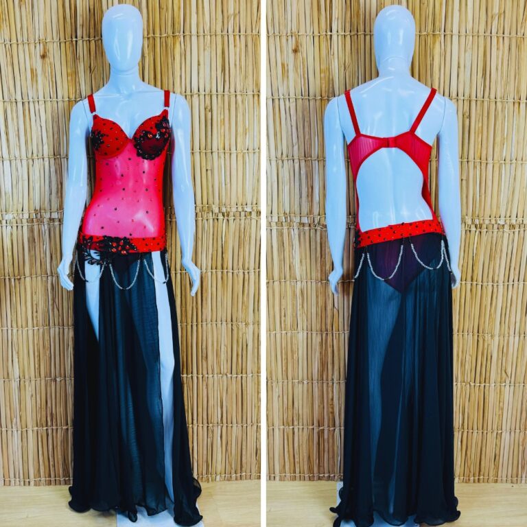 Dança do Ventre Traje Bordado Completo com Body &