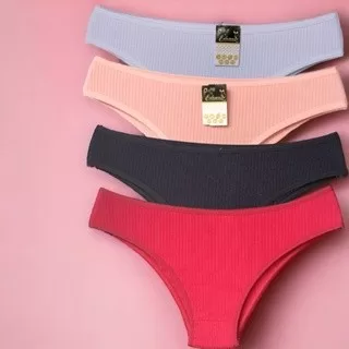 Kit 15 Calcinha Canelada Algodão Lingerie Feminin