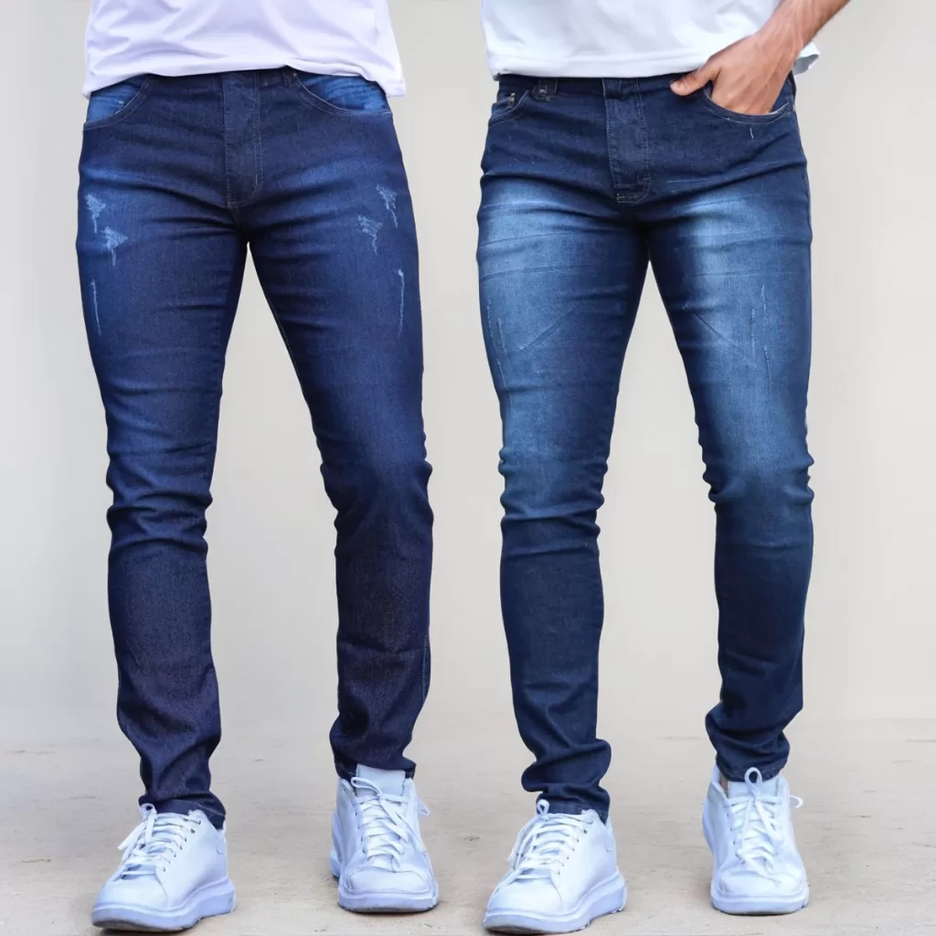 Kit 2 Calças Jeans Masculina Skinny Envio Imediato Com Lycra Lavagens Modernas