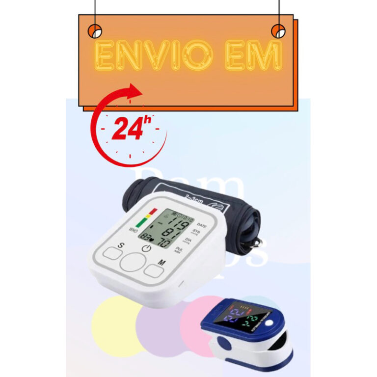 Kit aparelho de pressão digital automatico + oxí