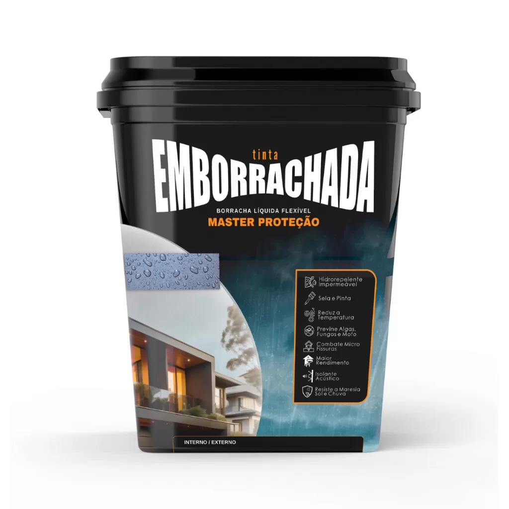 Tinta Emborrachada Impermeabilizante Borracha Líquida MasterFix 4KG TINTA DE PARADE – REBOCO – LAJE