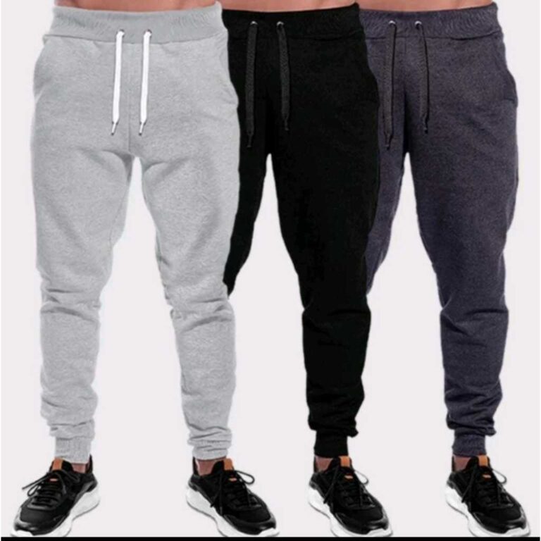 kit 3 calça moletom peluciada estilo jogger mascu