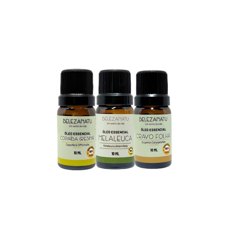 KIT 03 ÓLEOS ESSENCIAIS BELEZANATU COPAÍBA MELAL