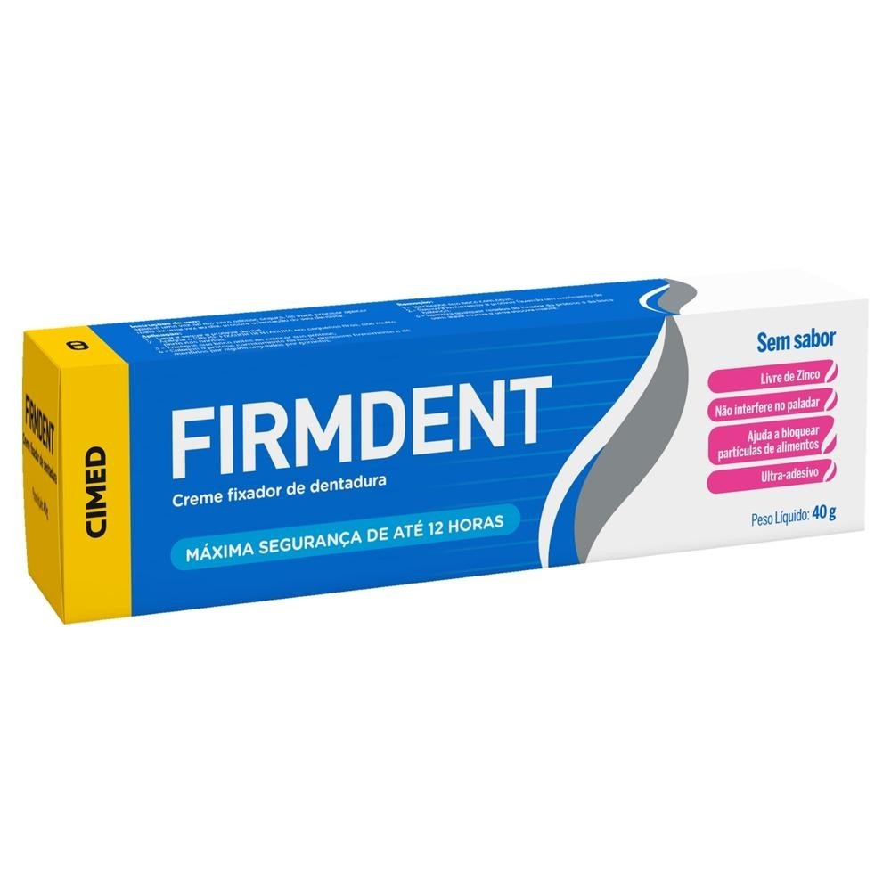 Fixador de dentadura Firmdent Creme Fixação Bg 40 g S/ Sabor