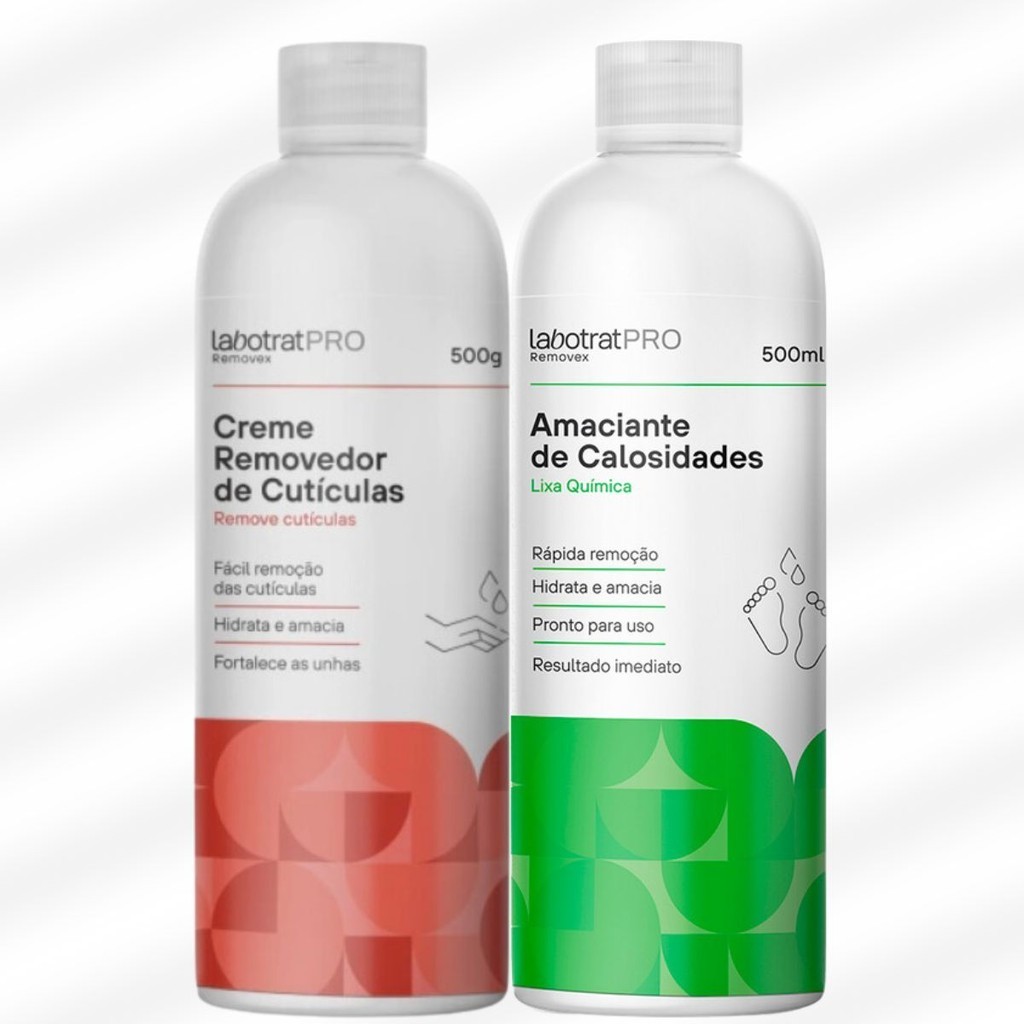 Labotrat Kit Amaciante de Calosidades + Creme Removedor de Cutículas 500ml