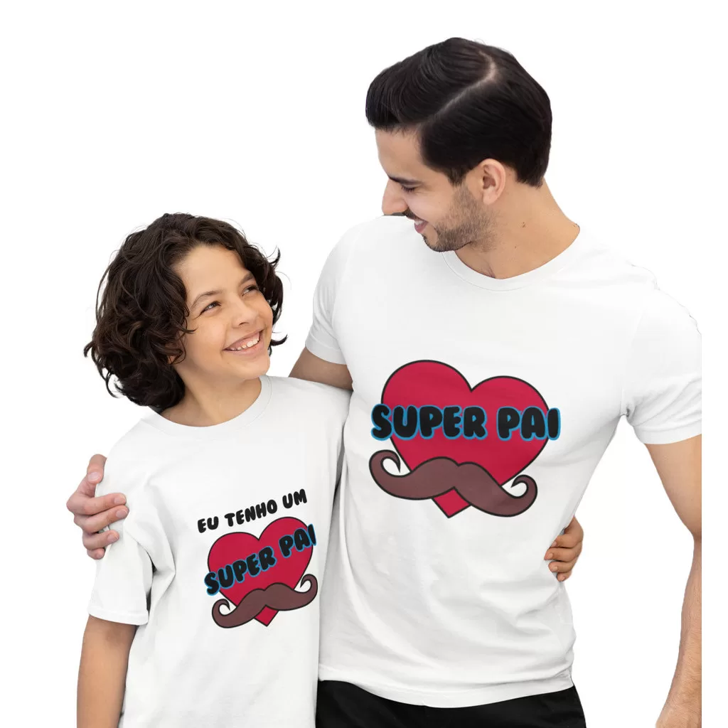 Kit Camisetas Super Pai – Pai e Filho