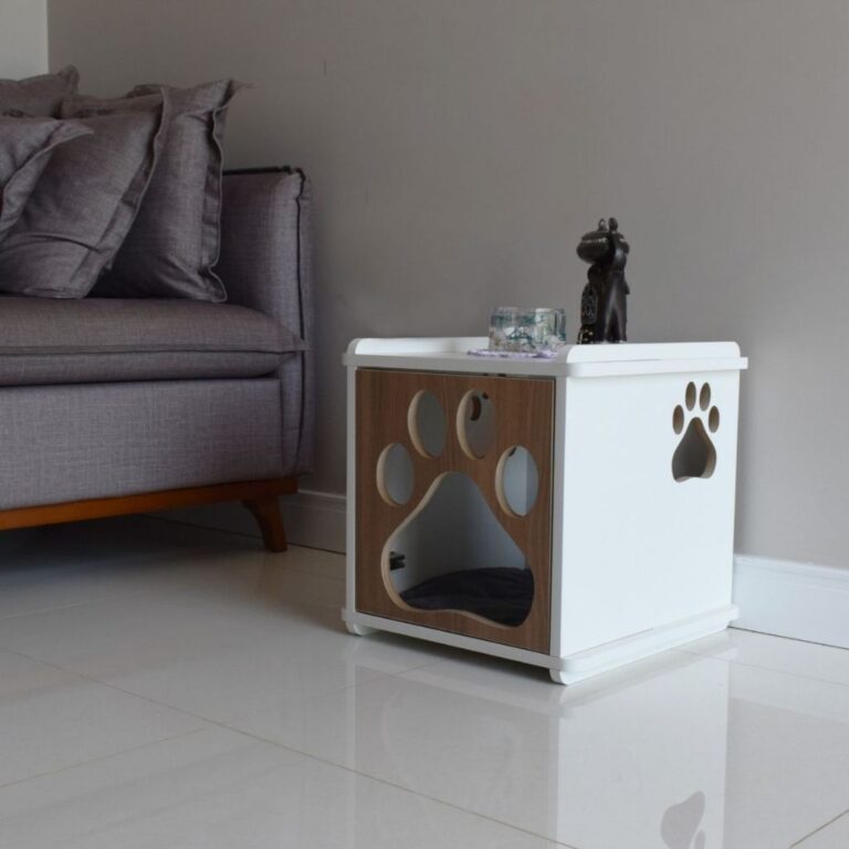 Mesa Cabeceira Cachorro PET MDF Modelo Pata com P
