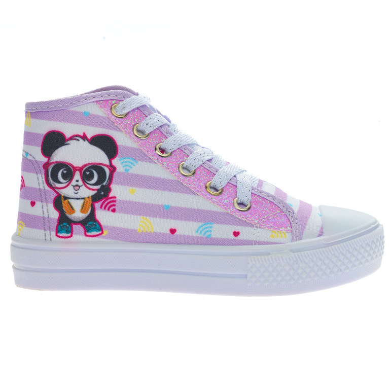 Tênis Infantil Feminino Estilo Street Cano Alto V