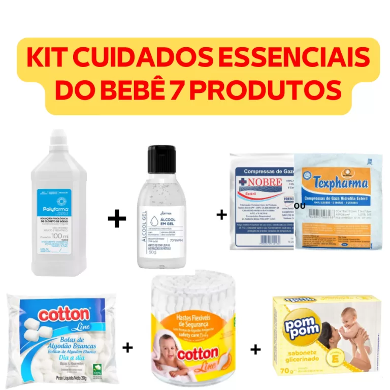 Cuidados Com Bebê Recém Nascido Kit Com 7 Produt