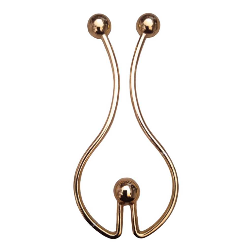 Fivela para Biquini ou Vestido Modelo W Longo Metal pacote com 4pçs