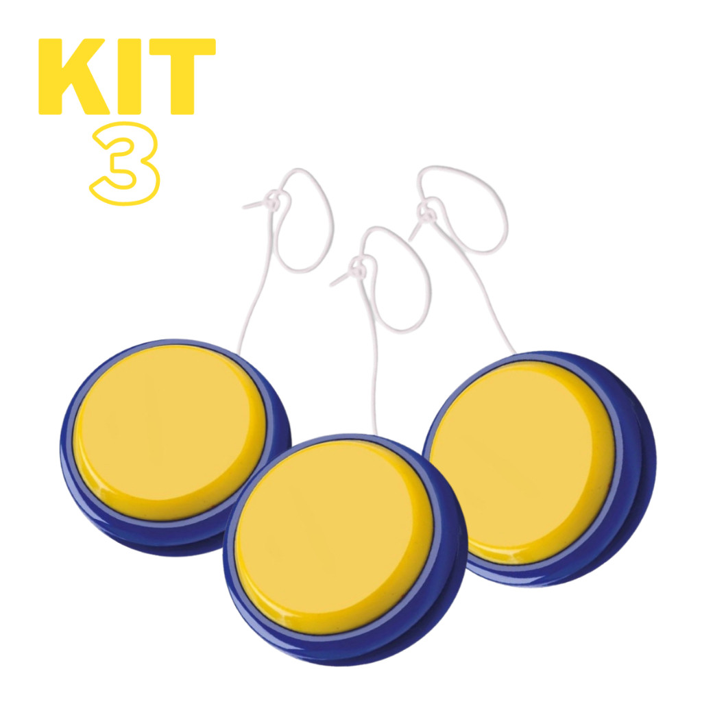 Kit com 3 Ioiôs de Brinquedo Colorido Samba Toys