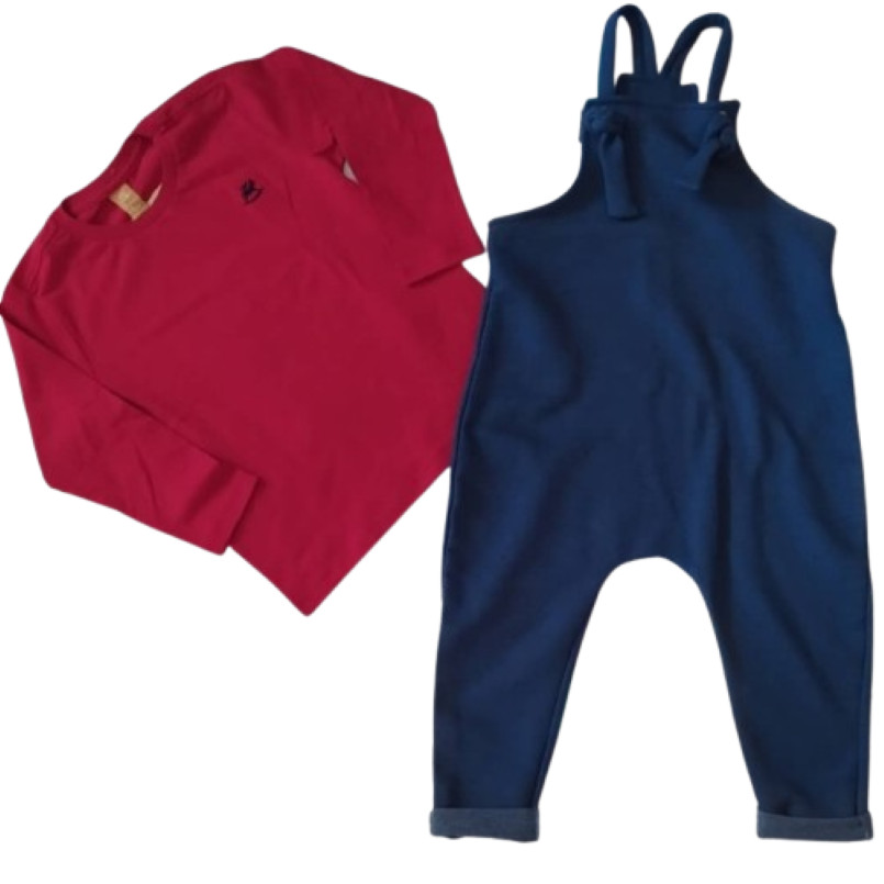 Jardineira longa infantil