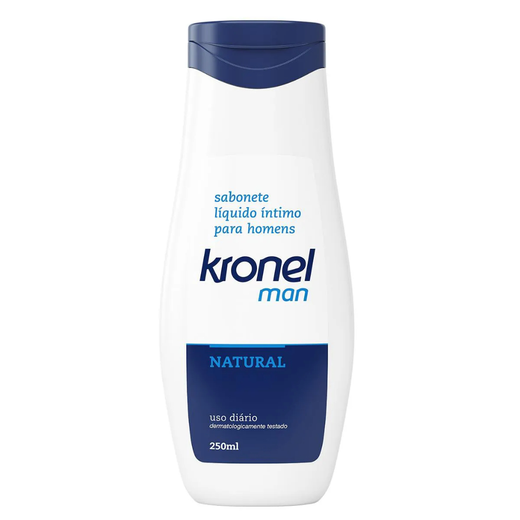 Sabonete Líquido Íntimo Masculino Kronel Man Natural 250mL – Limpeza e Proteção Diária
