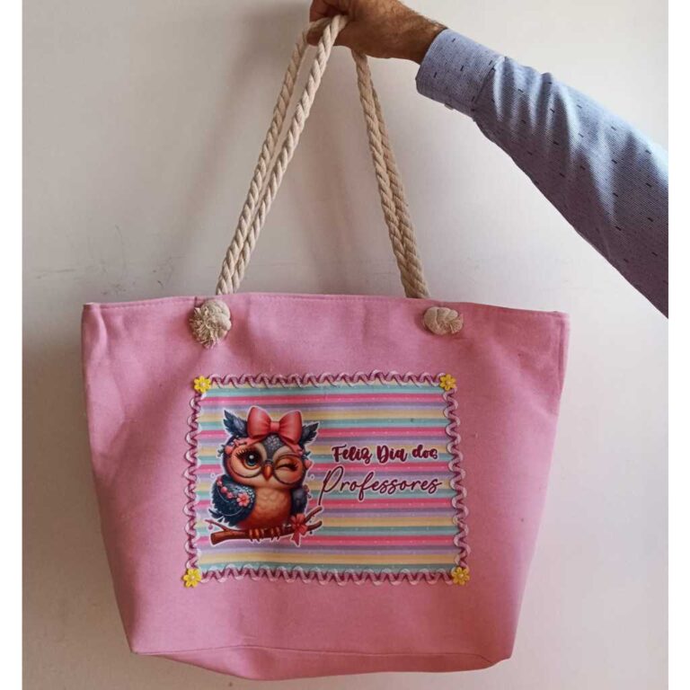Bolsa Sacola Multi Uso Com Ziper Para Professores 