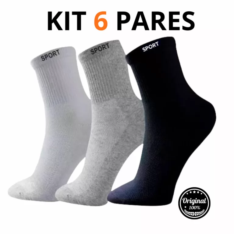 Meia Cano Alto Longo Unissex Masculina Esporte Par
