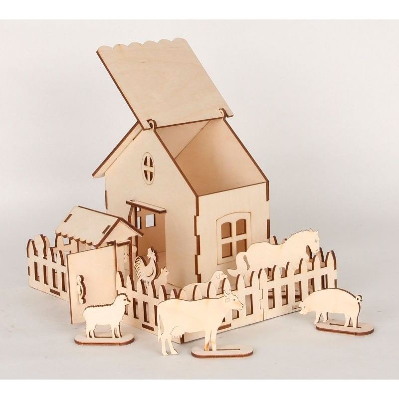 conjunto de animais casa curral da fazendinha