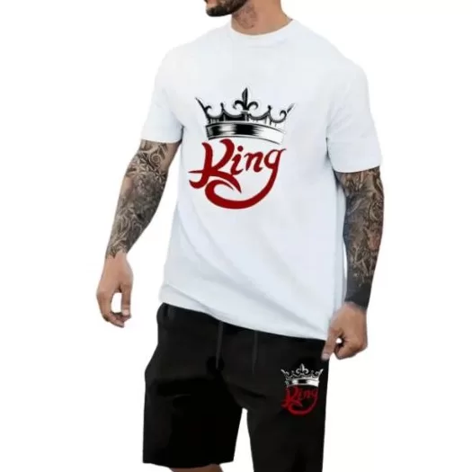 Conjunto Camiseta+Bermuda Moletom Confortavel King