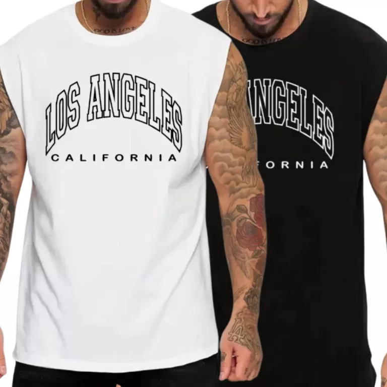 Kit 2 Camisetas Regata Oversized Masculina StreetW
