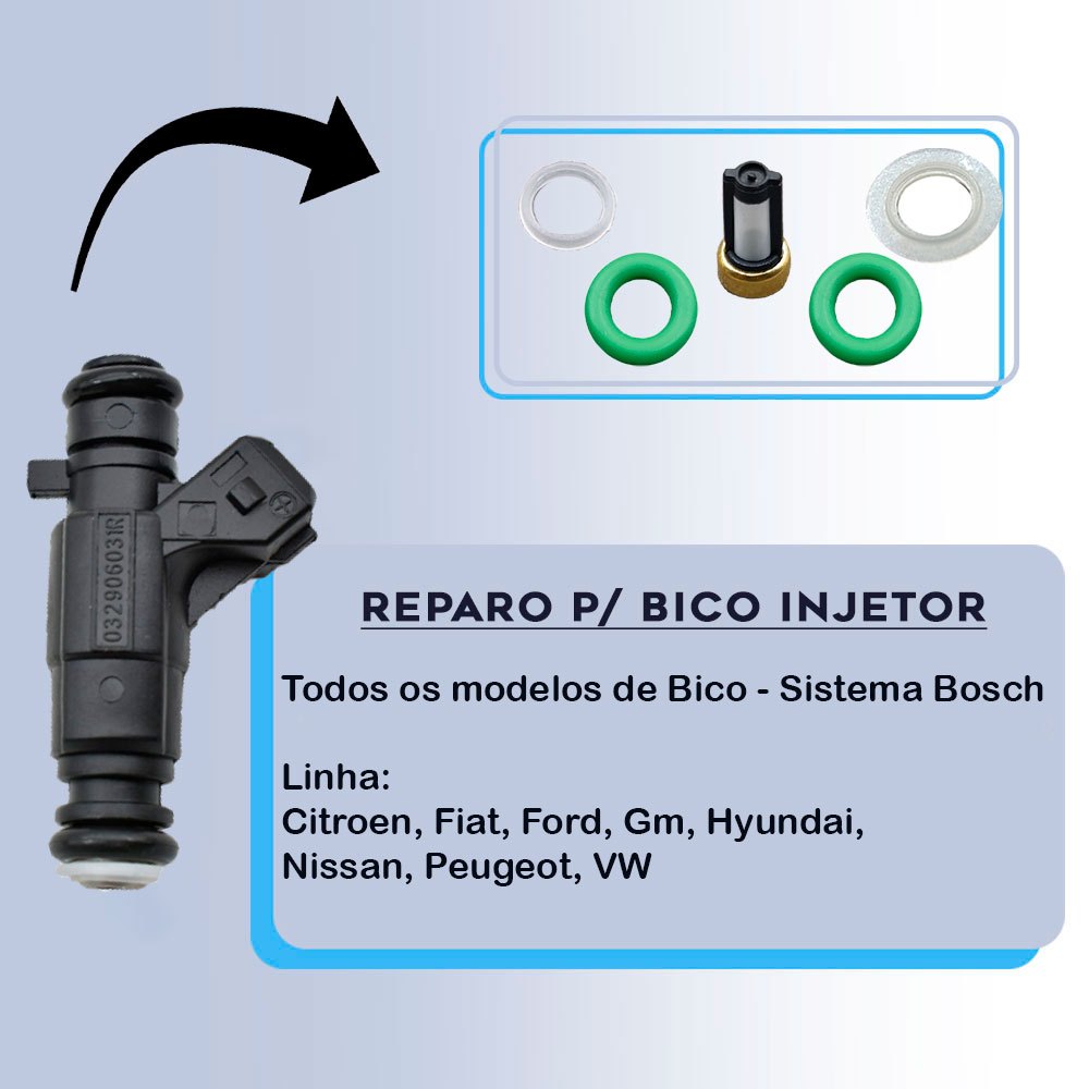 Reparo Bico Injetor Compatível Polo Fox Gol G5 1.6  0280156403