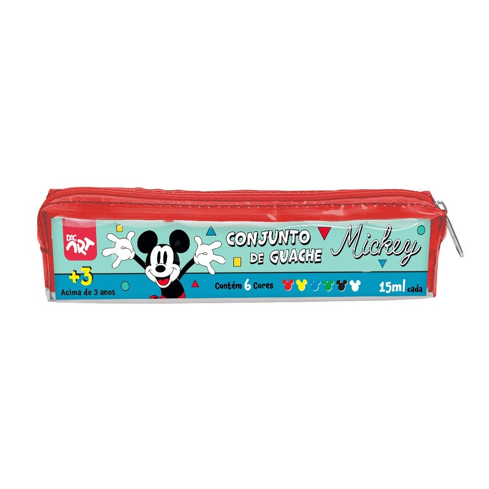 Estojo Mickey Com Guache 6 Cores – Dac