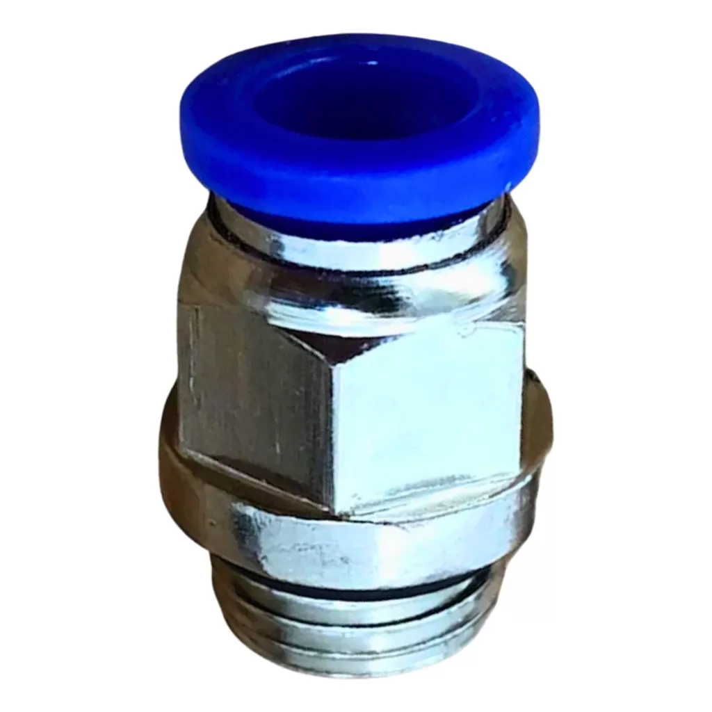 100 Conexões Pneumáticas Instantâneas Rosca 1/4 Bsp X 8mm