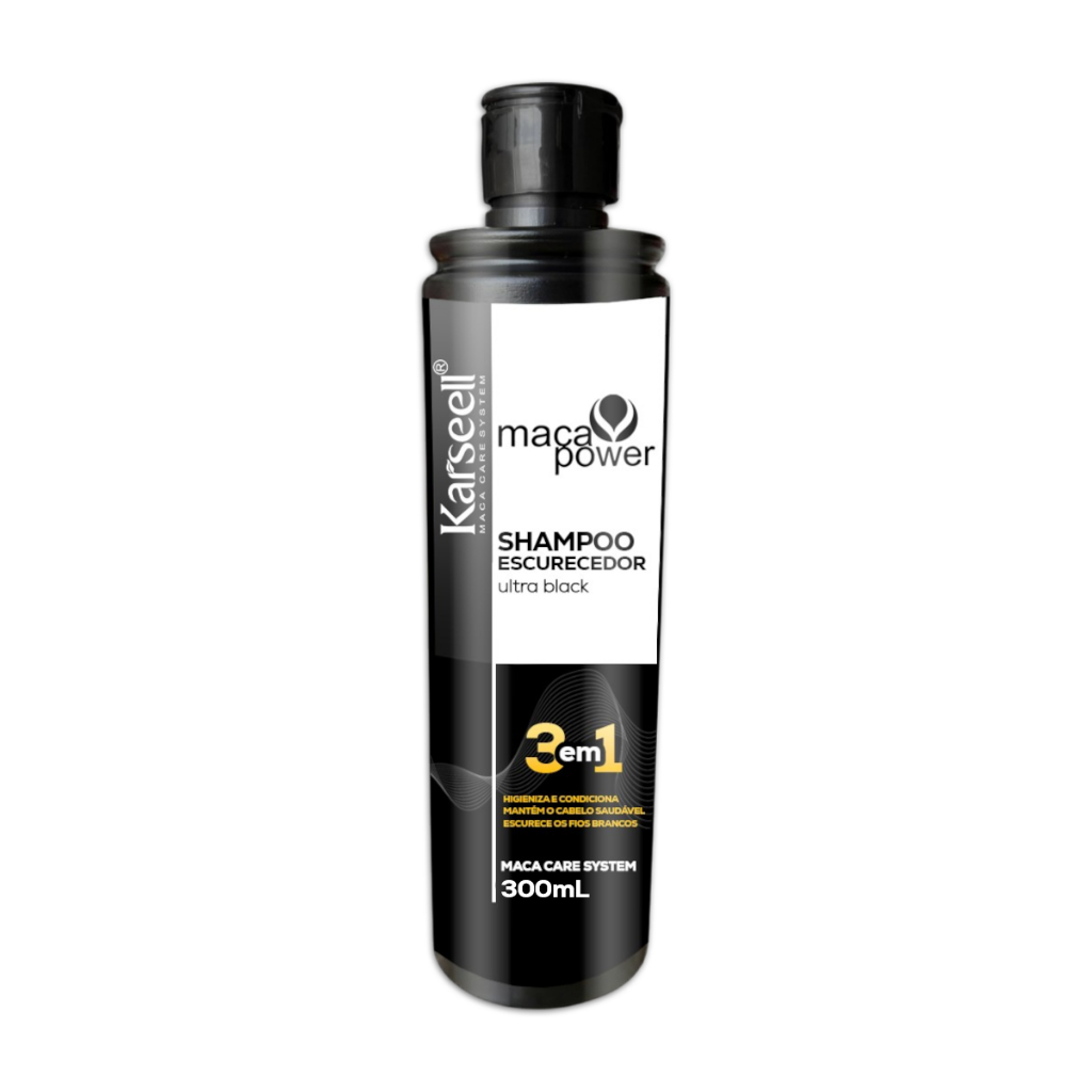 Shampoo Escurecedor Cabelos Brancos Super Color Black YouShine 300ml Tonalizante Efeito Natural