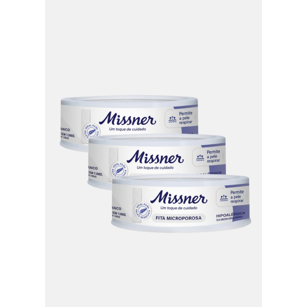 FITA MICROPOROSA BRANCA 1,2CM X 10M Missner C3 UNIDADES