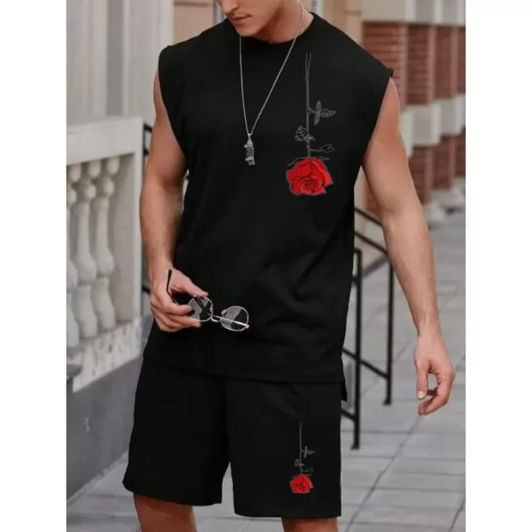 Conjunto de camiseta cavada machão Algodão Premi