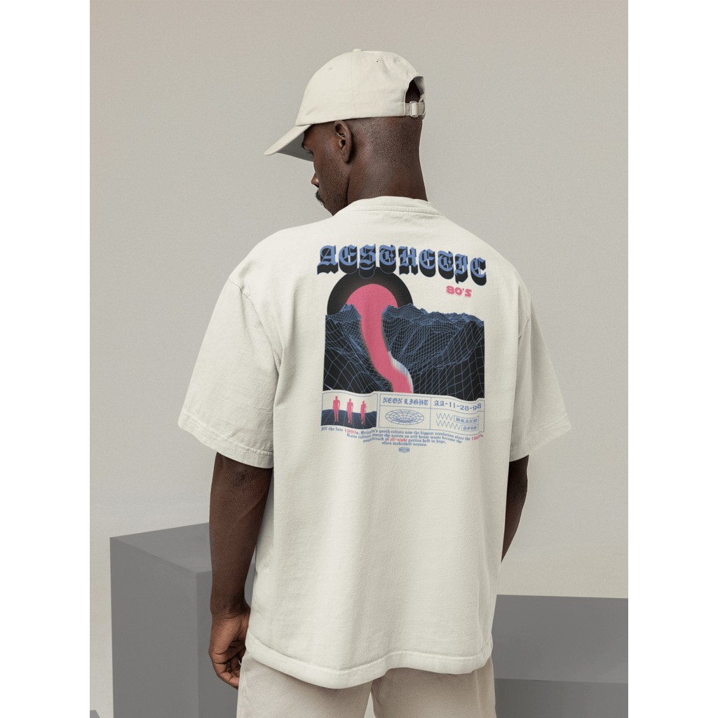 Camisa Camiseta Oversize Streetwear Masculino e Feminino Treino e Dia a Dia Preto e Off Whte Estampa