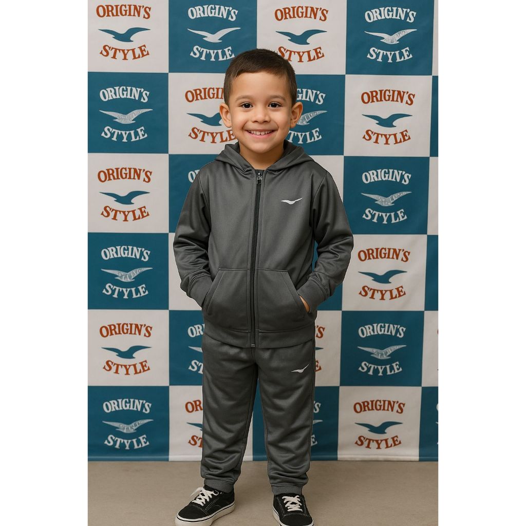 Calça Infantil Escolar Com Bolsos Elastico e Cordão Slim Fit Origins 04 á 16 Anos