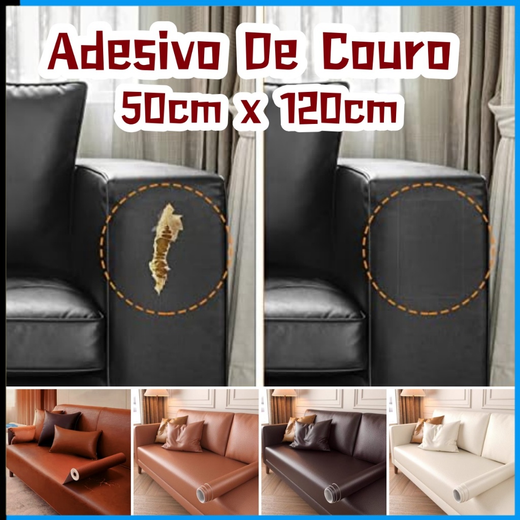 50cmx150cm Preto Adesivo Auto-Adesivo de Tecido de Couro Sofá de Reparo de Sofá de Couro