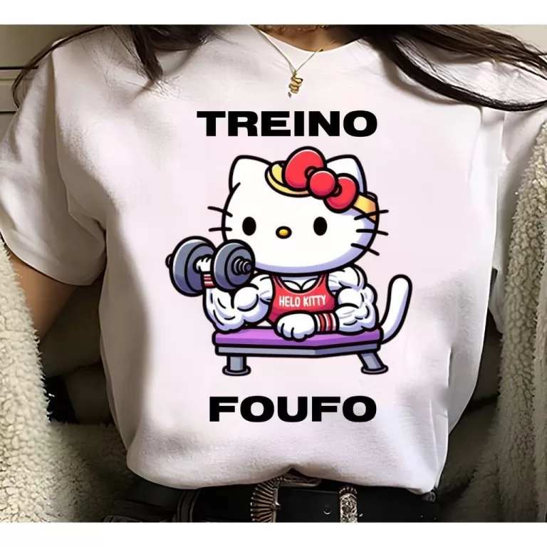 Camiseta Academia Hello Kitty Maromba | Eu Treino 