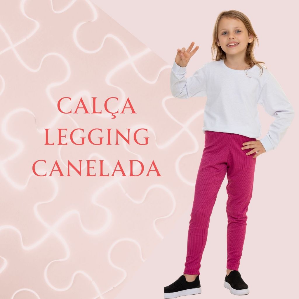 Calça Infantil Feminina Confort Ribana Canelada 3110-A
