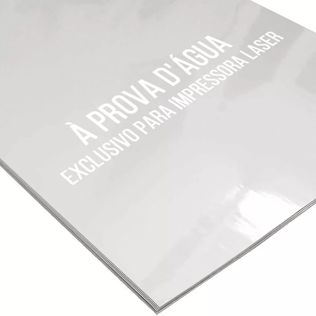 Vinil Adesivo Transparente A4 135g para Impressora Laser Glossy Brilhante – 10 Folhas